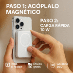🔋 POWER BANK MAGSAFE 5000MAH – CARGA INSTANTÁNEA POR INDUCCIÓN Y USB, ¡ADIÓS A LA BATERÍA BAJA! 60% OFF HOY⚡ - Imagen 4