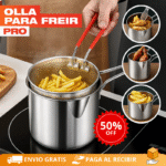 Olla Freidora de Acero Inoxidable con Canasta