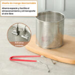 Olla Freidora de Acero Inoxidable con Canasta - Imagen 8