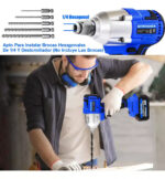 Taladro Llave De Impacto Inalámbrica y Eléctrica con 2 Baterías SimpleWork™ - Imagen 4