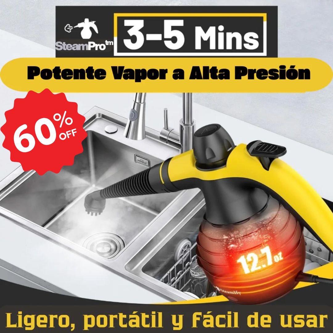 c8d80b48-1343-4a75-bb20-d01658ed3412.jpg SteamPro™ - LIMPIADOR DE VAPOR PORTATIL Limpia con potencia a alta presión♨️ - Imagen 1